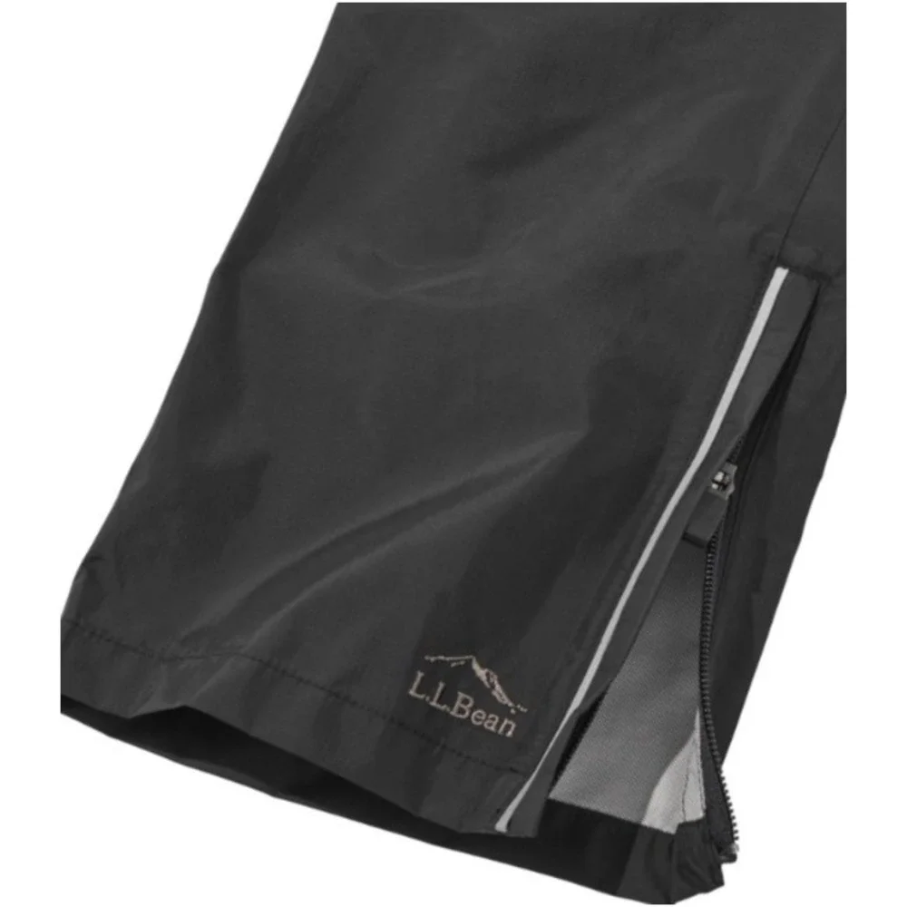 L.L.Bean Kids Trail Model Rain Pants Black Sz 16 Waterproof Nylon Hiking Outdoor